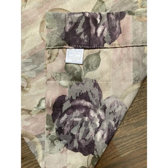 One Vintage Croscill Chambord Purple Amethyst Rose Curtain Window Valances - Picture 9 of 9